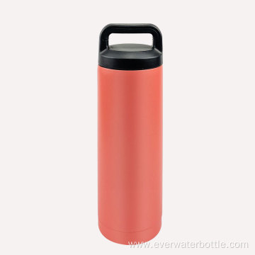 560mL Handle Lid Solid Color Vacuum Bottle